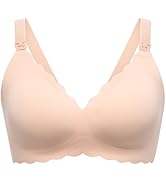 Momcozy Nursing Bras for Breastfeeding, Seamless Pregnancy Maternity Bra Wireless Classic Jelly S...