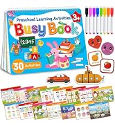 Preschool Learning Activities Busy Book, Toddler Tracing Coloring Activity Books for Kids Ages 3-...