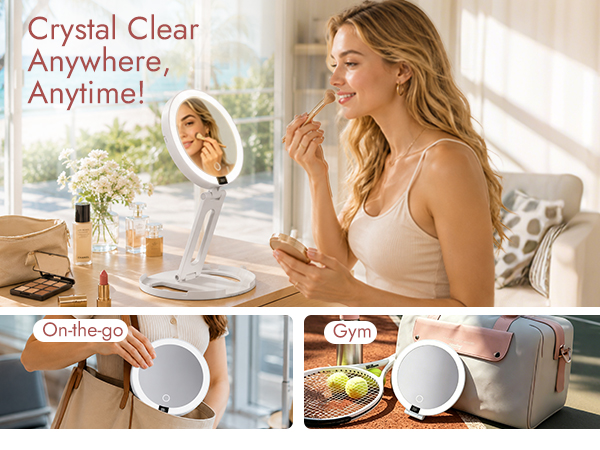 travel makeup mirror, portable travel mirror, makeup mirror for travel