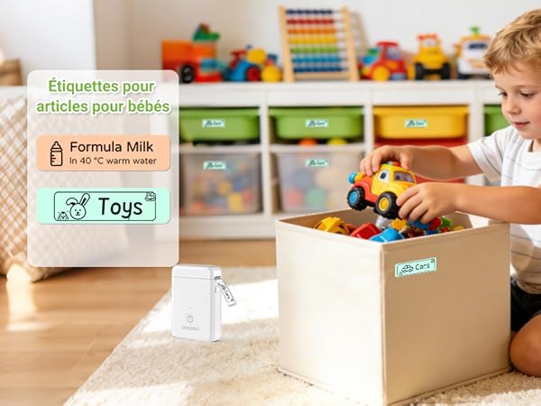 Label Maker Machine with Tape, Portable Bluetooth Label Printer for Home Office Organization