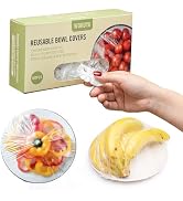 Premium:Thicker Fresh Keeping Bags,Reusable Elastic Food Storage Covers, Shoes Cover or Shower ca...