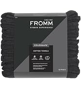 Fromm ColorSafe 100% Cotton Bleach Proof Salon Hair Towels for Hairstylists, Barbers, Spa, Gym in...
