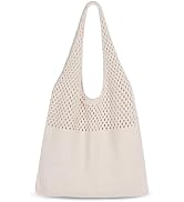 Sightor Crochet Tote Bag, Mesh Beach Bag Knit Summer Hobo Bag Vacation Boho Tote Bag for Women