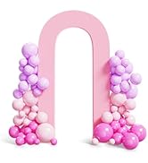 Peomeise 7.2FT Spandex Open Arch Backdrop Cover,U-Shaped 2-Sided Backdrop Cover,Round Top Chiara ...