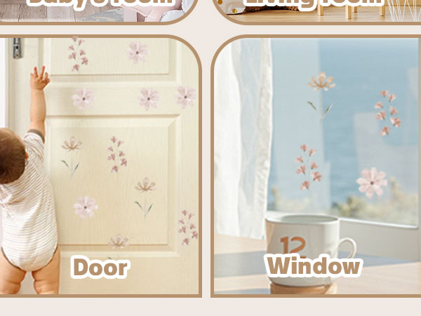 Boho Watercolor Nursery Wall Stickers