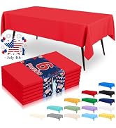 misaya 6 Packs Christmas Disposable Plastic Table Cloth, 54 x 108 Inch Waterproof Rectangle Table...