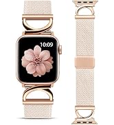 Minyee Stretchy Magnetic Band Compatible with Apple Watch Bands 38/40/41/42/44/45/46/49mm Women, ...