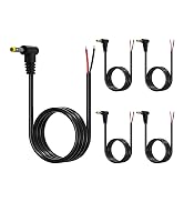 4.0mm x 1.7mm DC Power Cable 5-Pack, 22AWG 3.3FT Right Angle Male Barrel Connector, 12V DC Plug f...