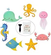 Secopad Non Slip Bathtub Stickers, 14 PCS Large Sea Adhesive Kids Anti Slip Decal Threads for Sho...
