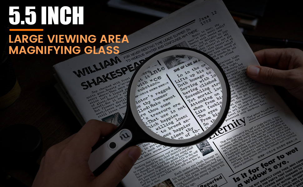 Large magnifying glass