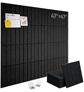 Corodo Large Cork Board Alternative - 48" x 48" Felt Bulletin Board with Pushpins & Adhesive Tabs...