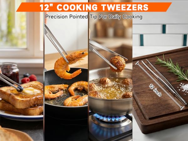 12" COOKING TWEEZERS