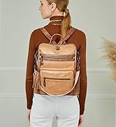 Shrrie Backpack Purse for Women Leather Fashion Designer Travel Backpack Convertible Shoulder Sat...