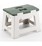 CasaZenith Step Stool Foldable, 9'' Folding Step Stool for Kids & Adults 300 Lb Capacity, Lightwe...