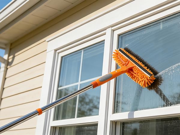 window washing kit with extension pole