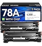 78A Toner Cartridge Black 2-Pack with Chip High Yield Replacement for HP 78A CE278A Toner Cartrid...
