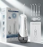 Portable Water Flosser Cordless - 4 Cleaning Modes & 50-Day Long Battery Life, IPX7 Waterproof Co...