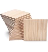 4? X 4? Wood Squares Wooden Blocks for Crafts 1/4? Thick, Blank Wood Blocks Pieces Planks for Cra...