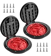 Anndason 2 PCS 6'' Black Deck Plate Kit Deck Hatch with Storage Bag for Fishing Kayak Boating