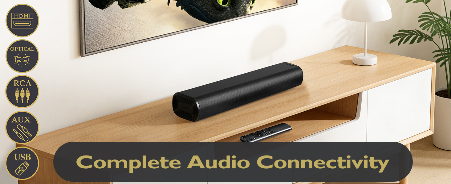 small sound bar, bedroom soundbar,