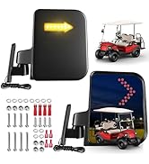 Golf Cart Mirror Universal with Turn Signal Light Golf Cart Side Mirrors Rear view Mirrors for Cl...