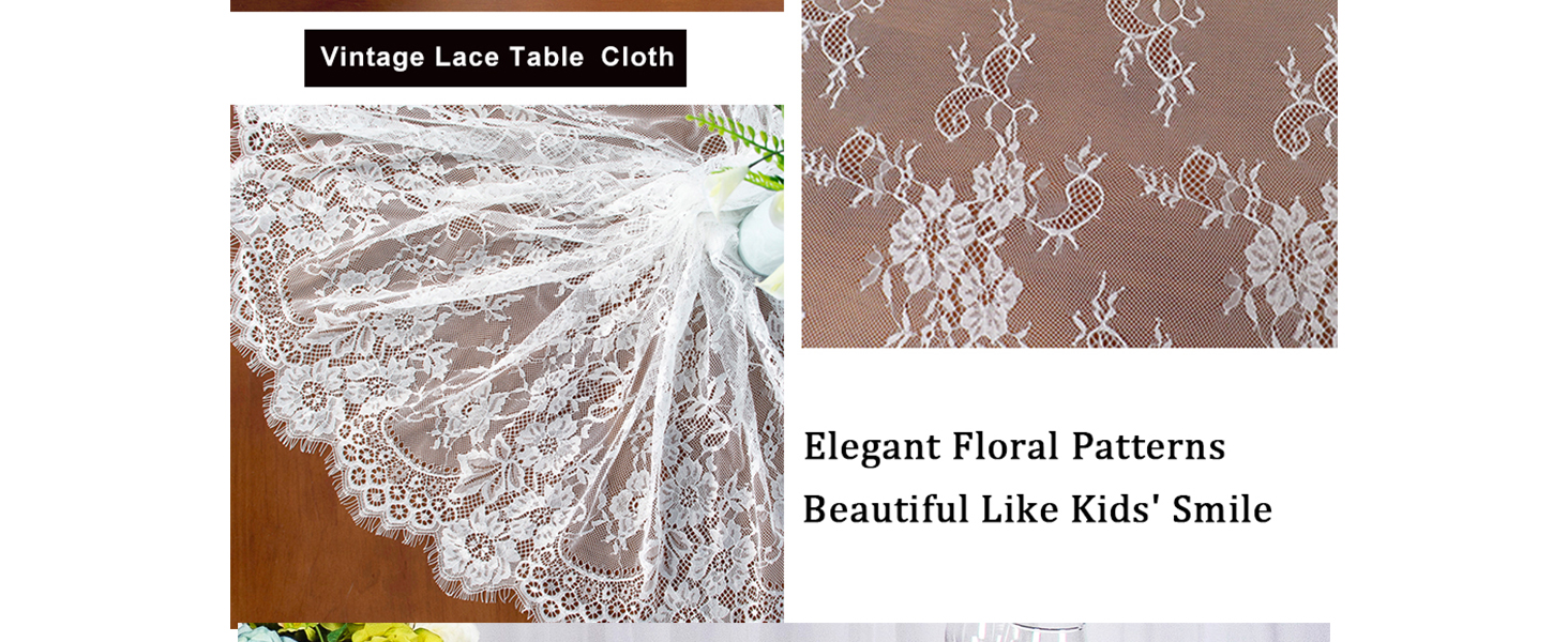 BLACK LACE TABLECLOTH