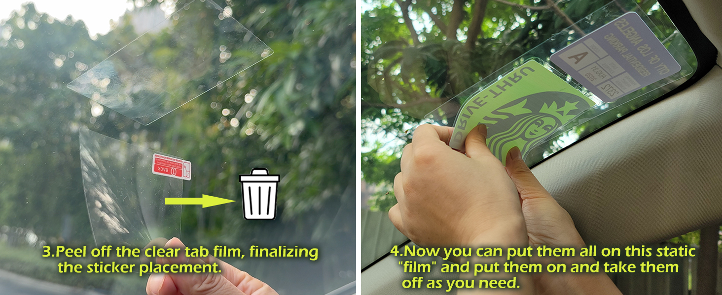 Windshield Sticker Applicator Electrostatic Film for Easy Application