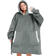 Gocvo Wearable Blanket, Blanket Hoodie Soft Warm Sweatshirt Gifts for Mom Adults Women Men Kids W...