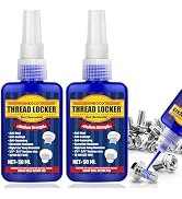 GNEOCO Thread Lock Blue 50ml x 2, Threadlocker Medium Strength, Thread Locker for Nuts, Bolts, Fa...