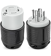 Nilight 30Amp L14-30P L14-30R Male Female Locking Plug and Connector Generator Twist Lock Plug Ad...