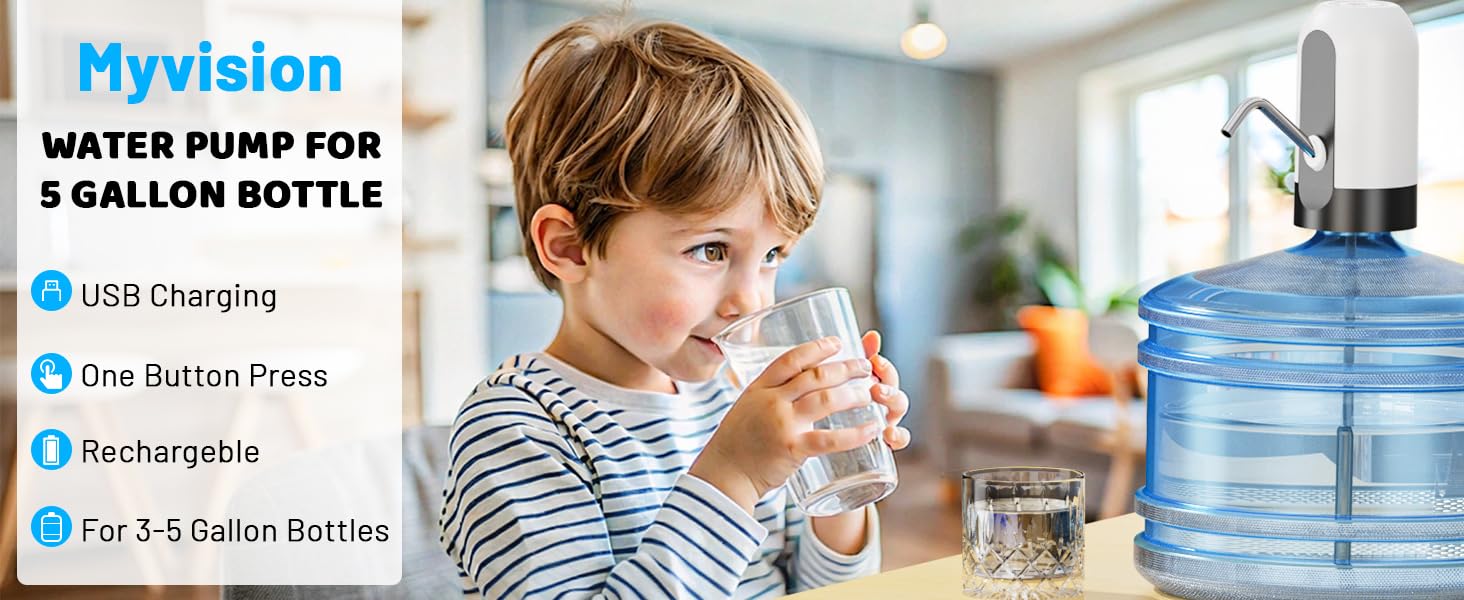 Myvision 3-5 Gallon Bottle Water Pump