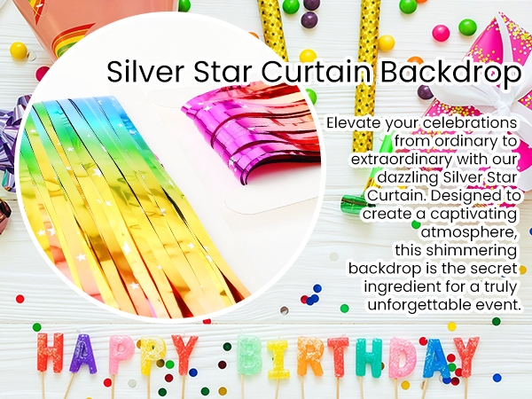 GJZSHTT Sparkly Neon Rainbow Foil Fringe Curtain Backdrop Metallic Streamers B0CT5TWW29,B0CT2MW6NG