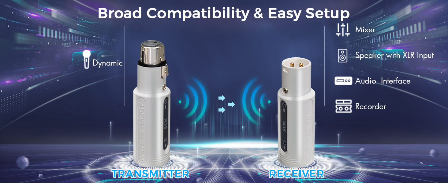 wireless xlr transmitter and receiver wireless microphone system