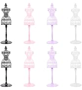 Abaodam Doll Mannequin Stand Mini Dress Stand 8Pcs, Doll Clothes Display Holder for Dollhouse Acc...