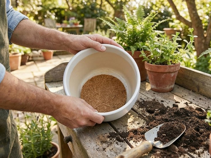 flower pots hole mesh pad
