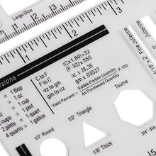 Culinary Ruler Acrylic Cutting Reference Template