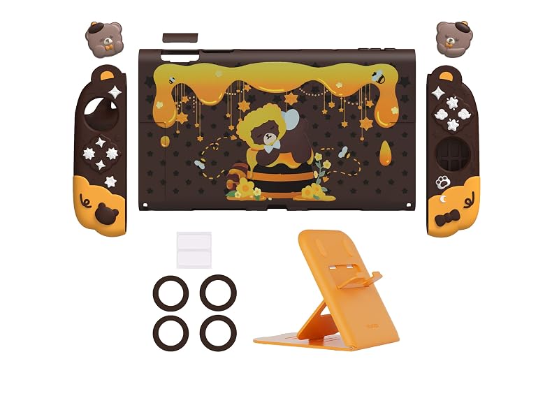 PlayVital Cherry Blossoms Kitten Silicone Grip & PC Shell Case for Nintendo Switch 2
