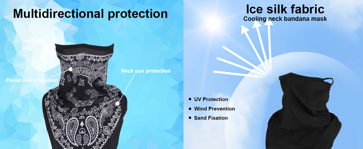 cycling mask sun uv protection neck cover freezer face mask black balaclava face gaiters for men
