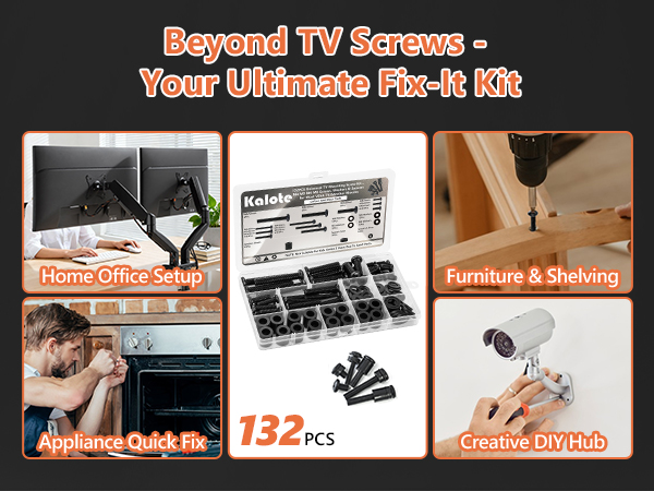TV Mounting Hardware TV Mount Screws Kit