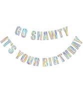 Iridescent Go Shawty It’s Your Birthday Pre-Strung Hip Hop Theme Banner — Funny Holographic Birth...