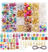 388pcs Loc Braid Jewelry Hair Rings Dreadlocks Accessories Aluminum Braiding Cuffs Clips Decorati...