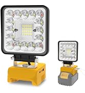 T-SUN 55W Work Light, Cordless light for Dewalt 18V/20V Battery, Portbale Work Light with 3 Modes...