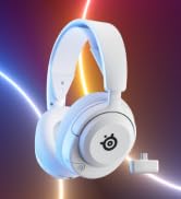 SteelSeries Arctis Nova 5P Wireless Multi-System Gaming Headset — White — Neodymium Magnetic Driv...