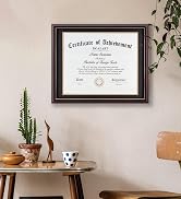 DOAI ART Diploma Frame 14 x 17 with Mat Solid Wood Display Document/Certificate 16x20 without Mat...