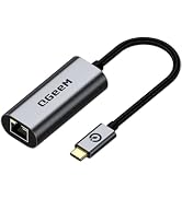 QGeeM USB C to Ethernet Adapter, 1000Mbps Gigabit RJ45 LAN Network Dongle, Thunderbolt 5/4/3 Comp...