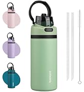 BJPKPK 17oz Insulated Water Bottle with 2-1 Straw Spout Lid, Stainless Steel Metal Water Bottles ...