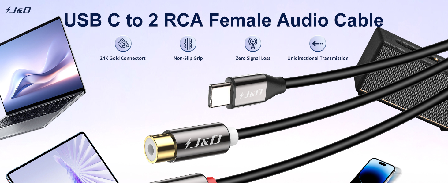 usb c to RCA audio cable