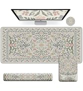 iCasso Mouse Pad with Wrist Rest,Large Desk Mat Set,Ergonomic Keyboard Pad with Wrist Support,Non...