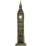 HOMSFOU Metal Big Ben Statue, Vintage London Big Ben Sculpture Building Model Collectible Figurin...