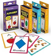 Carson Dellosa 216 Toddler Flash Cards, 4 Pack of Sight Words, Alphabet, Numbers, Colors and Shap...
